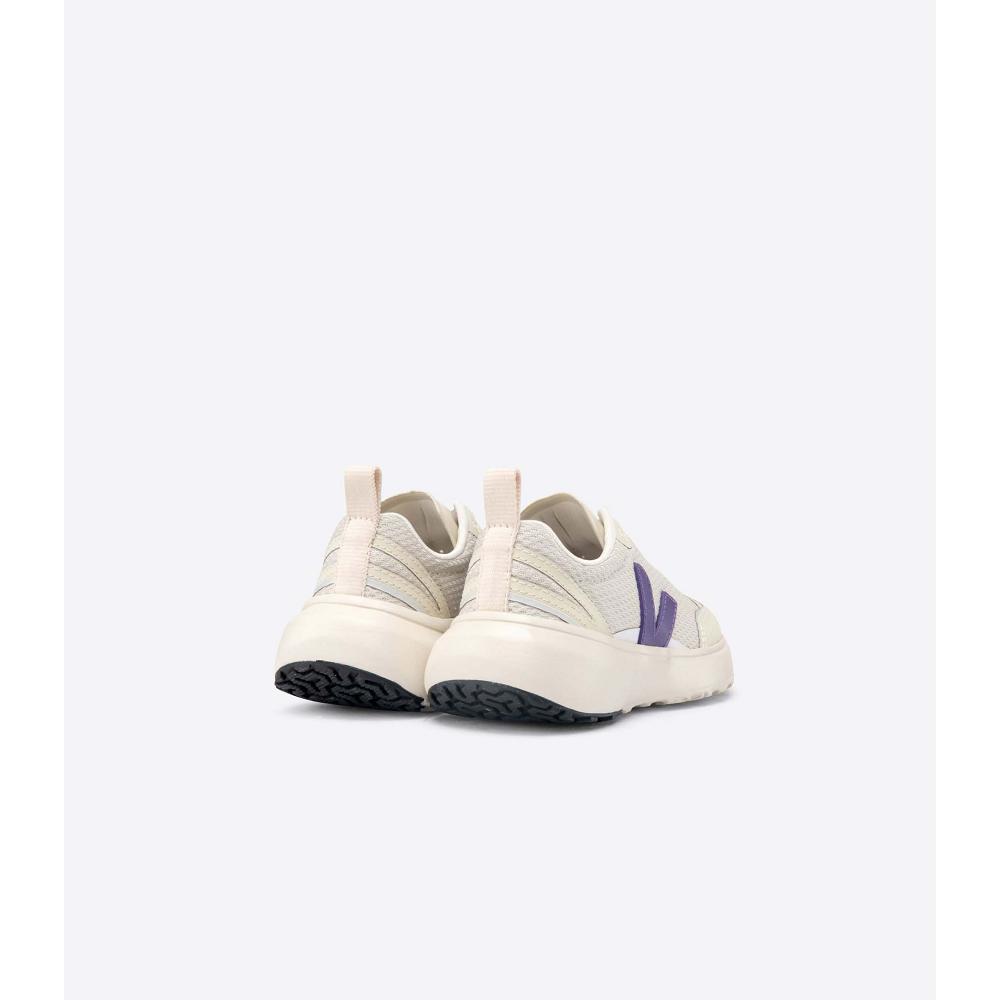 Adidasi Alergare Copii Veja CANARY ELASTIC LACE Beige/Purple | RO 709YXF